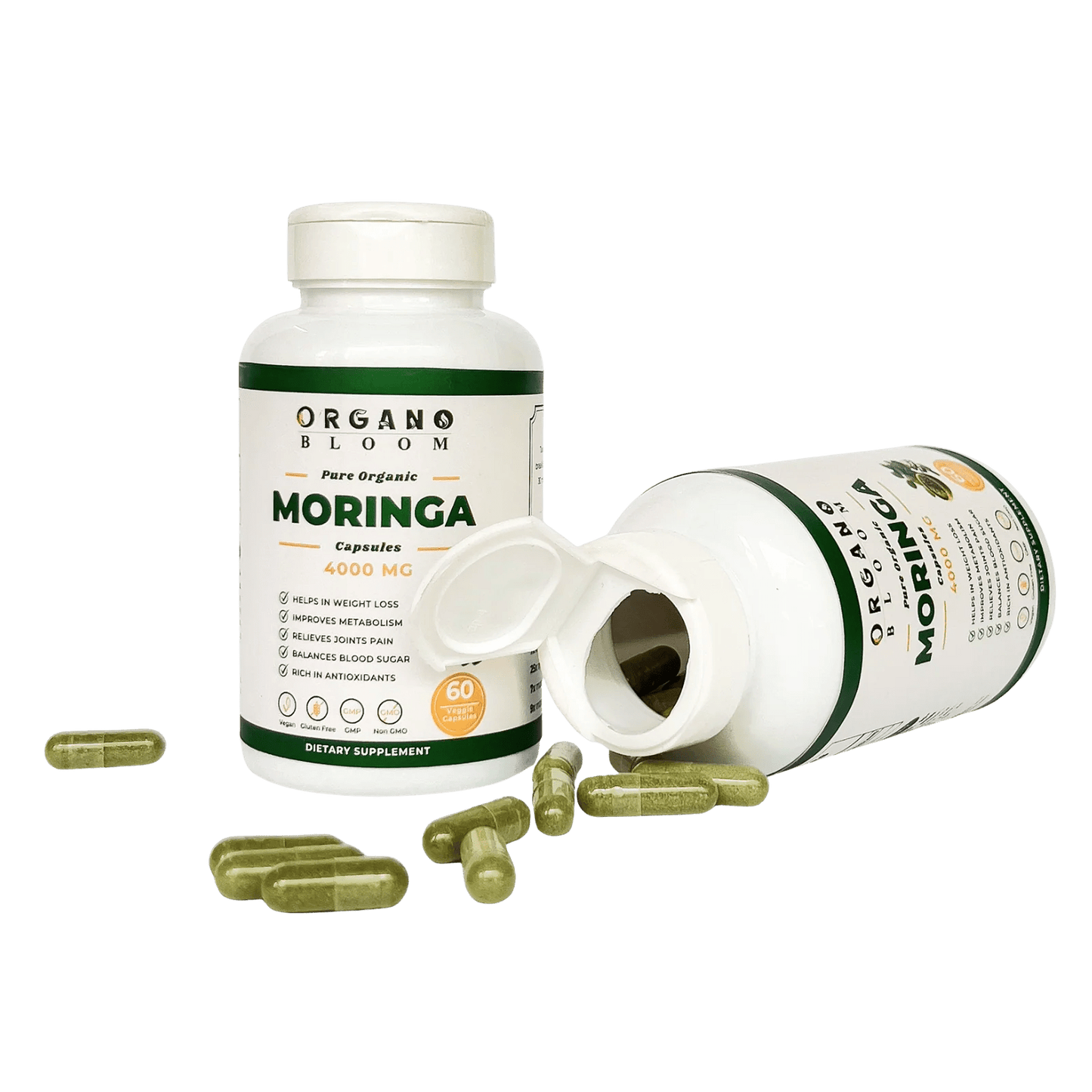 Pure Moringa supplement capsules