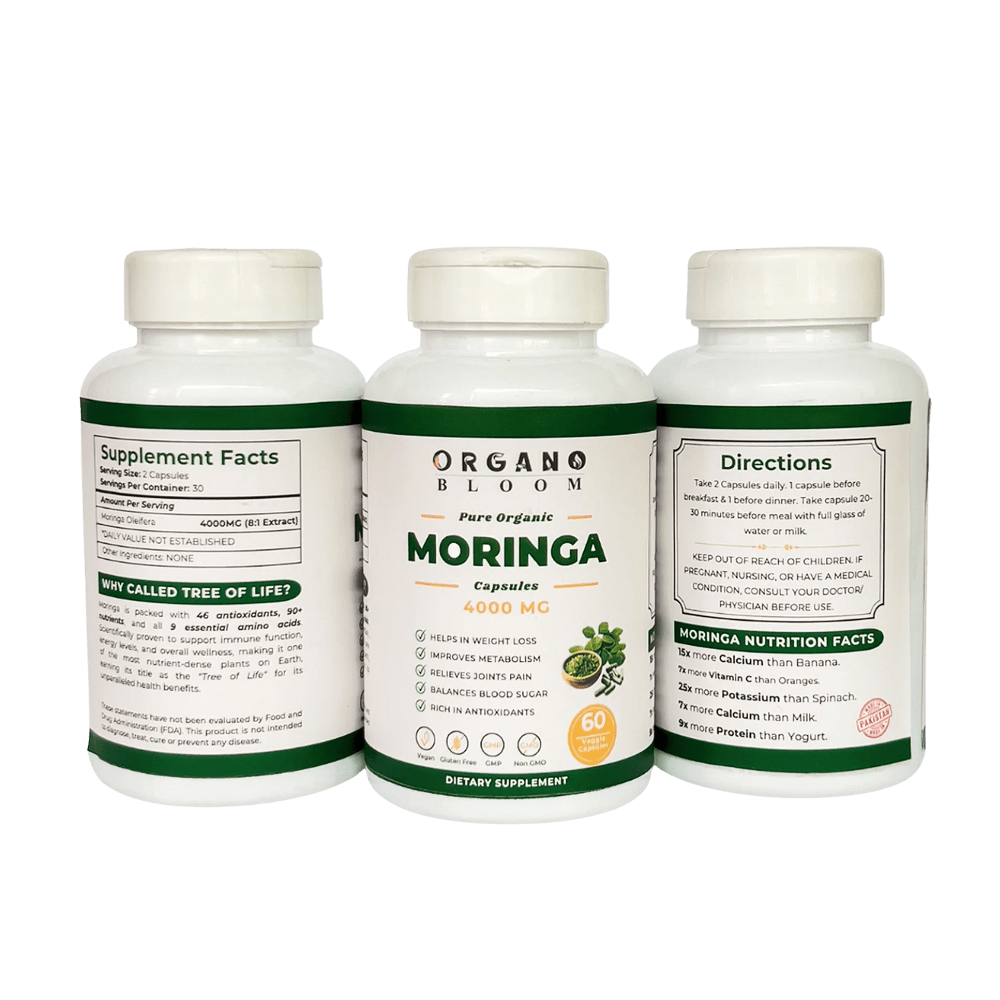 Natural Moringa capsules product