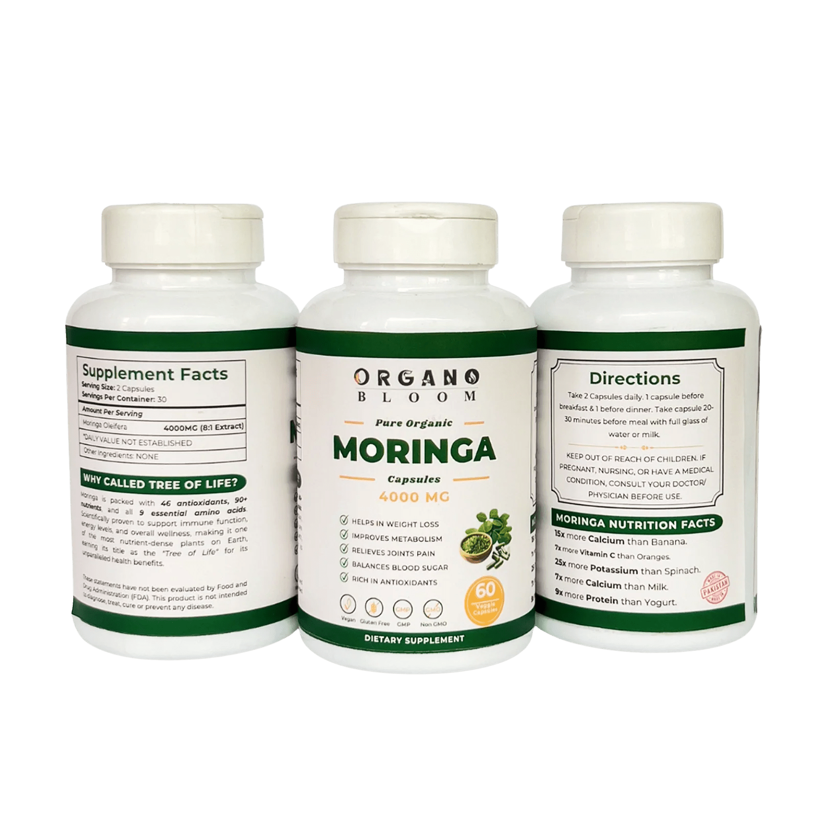 Natural Moringa capsules product