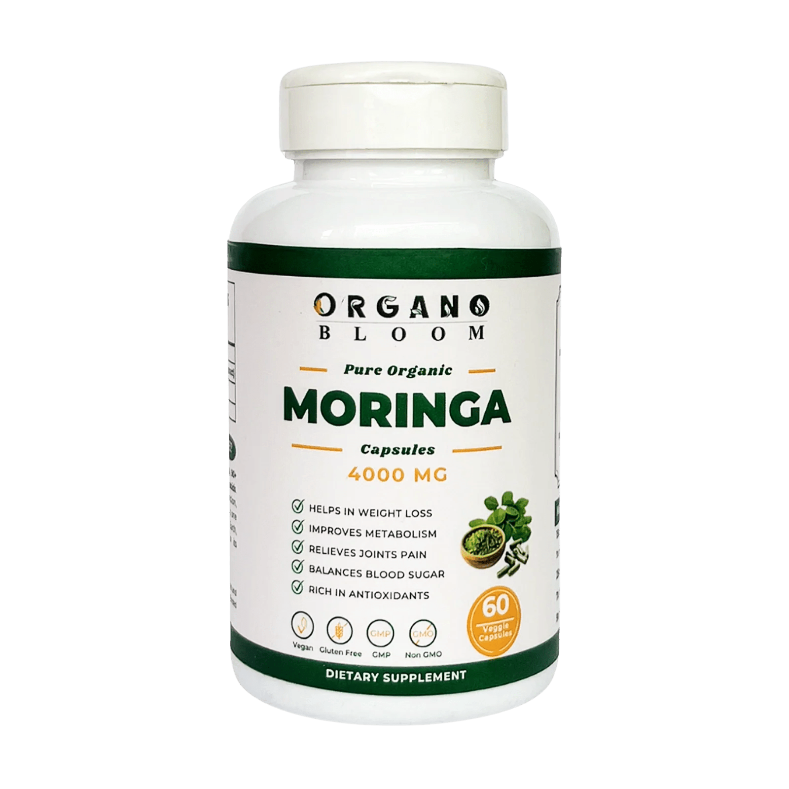 Organic Moringa Capsules 60ct