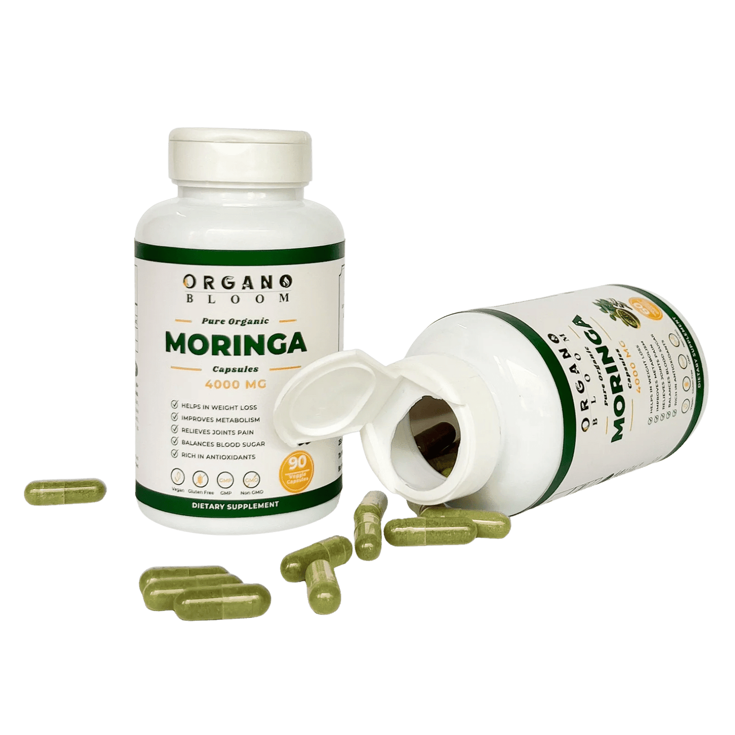 Pure Moringa supplement capsules
